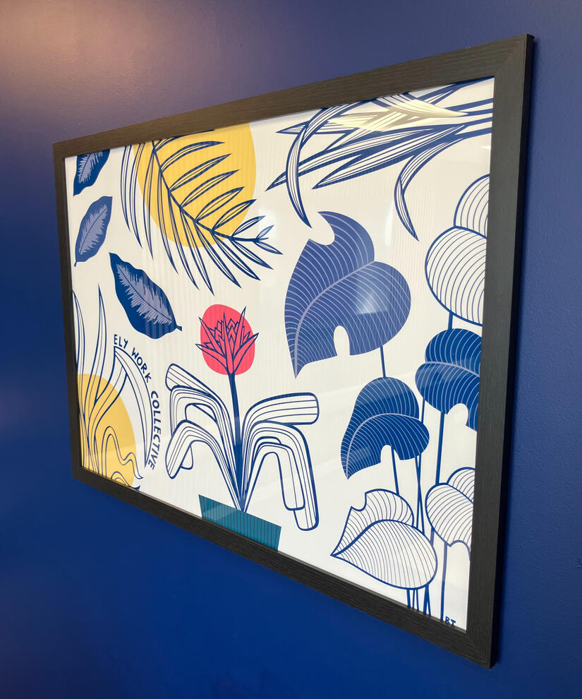 Large Botanical Print for The Ely Work Collective