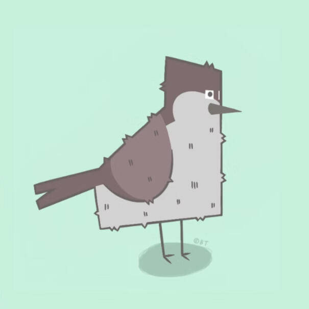 Square Bird Icon